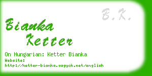 bianka ketter business card